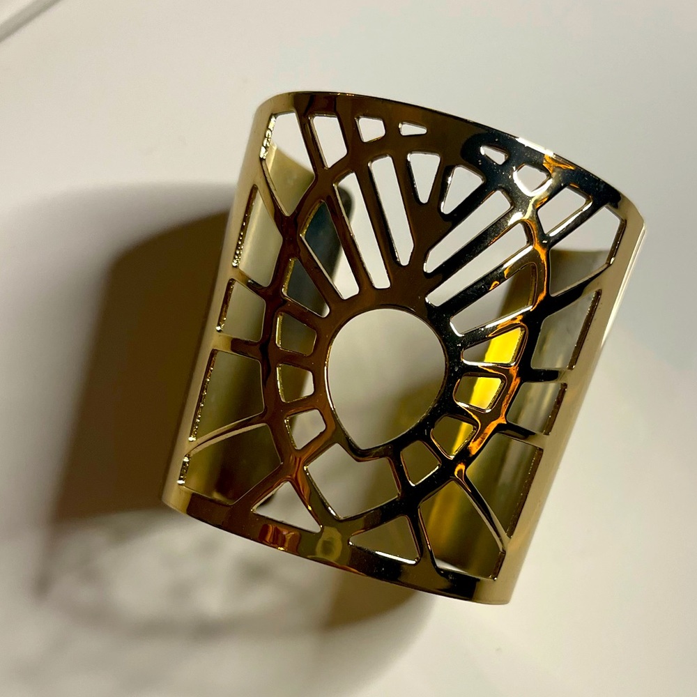Gold cuff bracelet